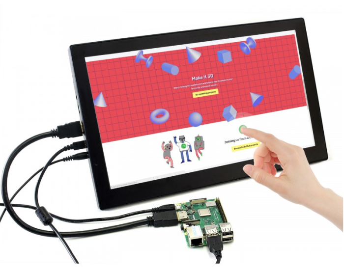 Madeliefje toewijzen diepvries Waveshare 13.3 Inch HDMI LCD Scherm Met Standaard 1920x1080 IPS