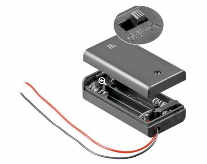 Emotie bericht Aanvulling Batterijhouder 2x AA Batterij - 1.5V