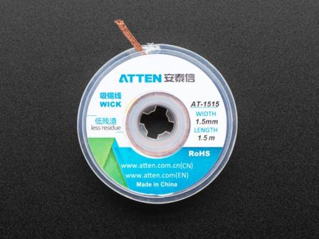 Solder wick - 1.5mm wide and 1.5m / 5 feet long