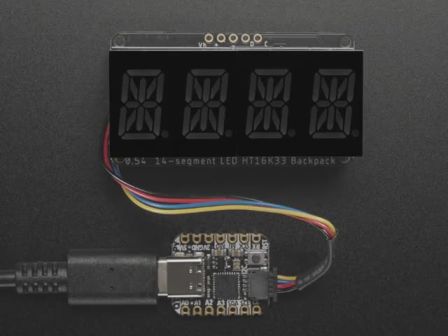 Quad Alphanumeric Display - Red 0.54" Digits w/ I2C Backpack
