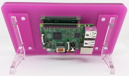 Behuizing voor 7" Touchscreen SOS Framboos Roze (Mat)