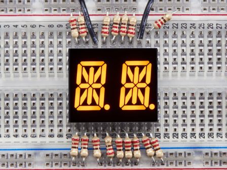 Dual Alphanumeric Display -Yellow 0.54" Digit Height - Pack of 2