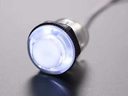 Arcade Button with LED - 30mm Translucent Clear