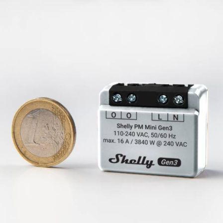 Shelly PM Mini Gen3 - Slimme Stroomstekker met Verbruiksmeter