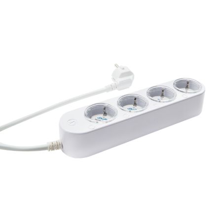 Shelly Stekkerdoos 4 Gen4 – Wit, Slimme Stekkerdoos met 4 Stopcontacten