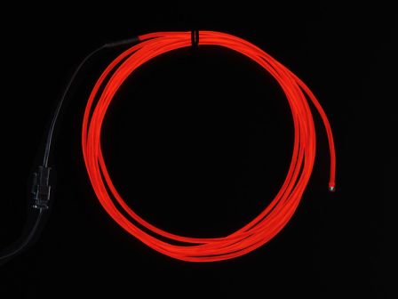 Red Electroluminescent (EL) Wire - 2.5 meters