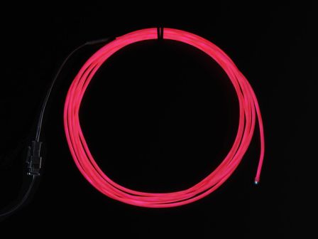 Pink Electroluminescent (EL) Wire - 2.5 meters