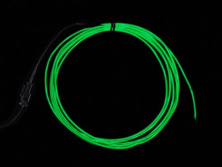 Green Electroluminescent (EL) Wire - 2.5 meters