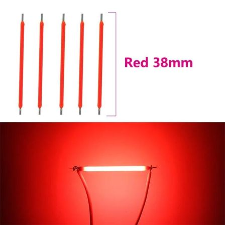 Noodle 'Noods' LED Filament 3V 38mm COB Rood