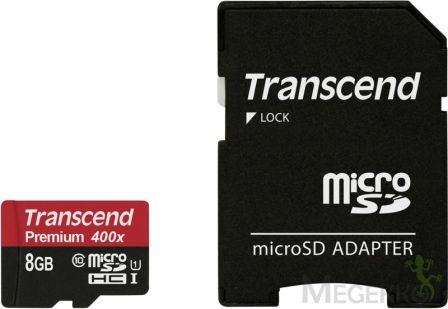 Transcend 8GB Micro SDHC Premium 90MB/s