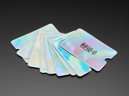 Adafruit: Holographic RFID Blocking Card Holders (10-pack)