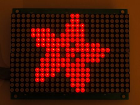 16x24 Red LED Matrix Panel - Chainable HT1632C Driver