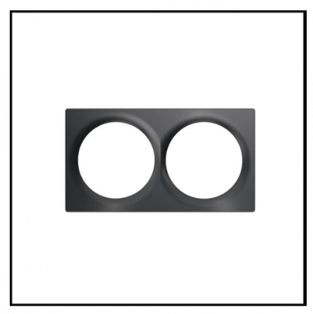 FIBARO Walli Double Cover Plate - Antraciet