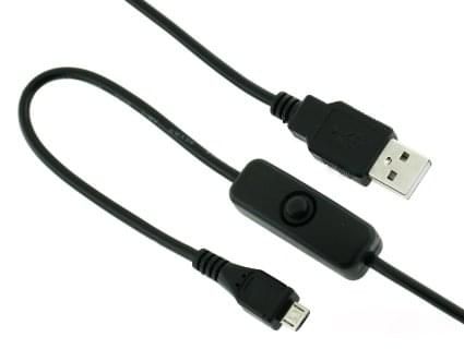 Micro USB Kabel met Aan/Uit Schakelaar voor Raspberry PI 3