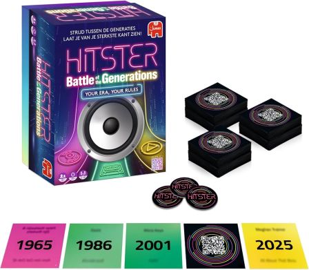 Hitster Battle of the Generations – Muzikaal Partyspel – 420 Hits