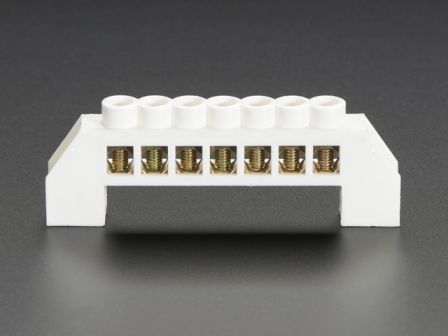 Power Distribution Bus - 7 x 6mm diameter solid brass