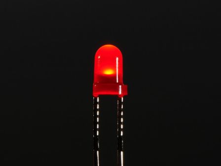 Diffused Red 3mm LED (25 pack)