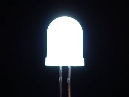 Diffused White 10mm LED (25 pack)
