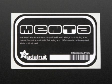 MENTA - Sticker for mint tin