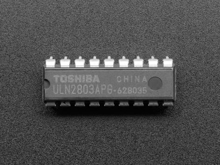 ULN2803: 8 Channel Darlington Driver (Solenoid/Unipolar Stepper)