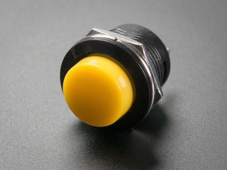 Adafruit: 16mm Panel Mount Momentary Pushbutton -  Yellow