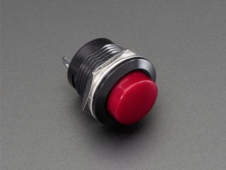 Adafruit: 16mm Panel Mount Momentary Pushbutton -  Burgundy
