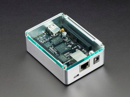 Adafruit: Anidees BeagleBoneBlack Case - Silver Aluminum with Crystal Top