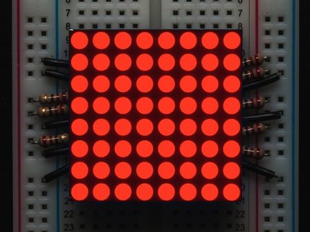 Adafruit: Small 1.2" 8x8 Ultra Bright Red LED Matrix