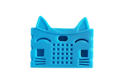 Siliconen Behuizing voor Micro:Bit V2 - Blauw / Gespitste Oortjes