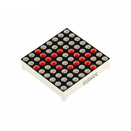 Small 1.2' 8x8 Ultra Bright Red LED Matrix