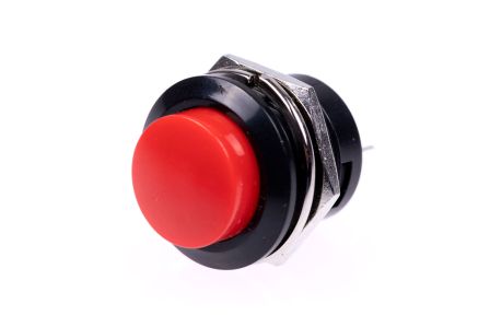 16mm Panel Mount Momentary Pushbutton - Rood