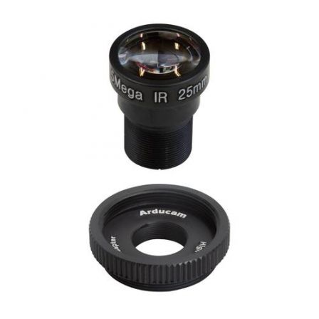 M12 Lens - 20-Degree Telephoto met Raspberry Pi HQ Camera Adapter