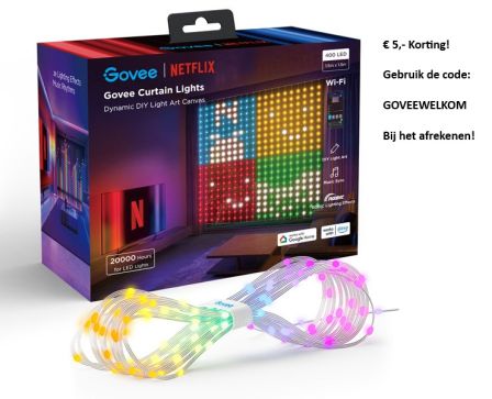 Govee Curtain Lights Netflix (1,5x1,5m)