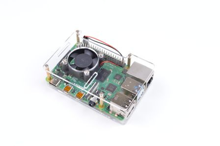 Raspberry Pi Behuizing inclusief Ventilator - Transparant