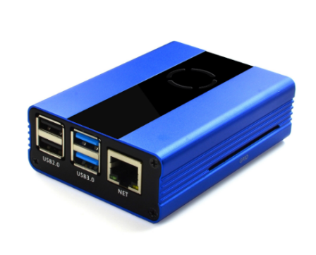 Eleduino Raspberry Pi 4 Behuizing Aluminium - Blauw