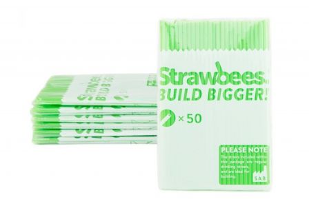 Strawbees Rietjes - Groen (50 stuks)