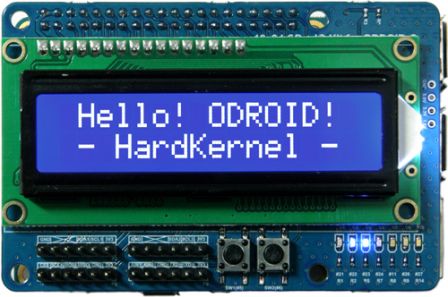 ODROID 16×2 LCD + IO Shield voor C4 Board