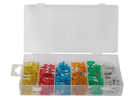 Toolland HAS08 Autozekeringen Set 120-delig – Steekzekeringen met Opbergdoos