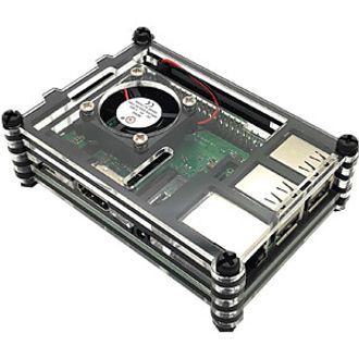 Raspberry PI 5B Laagjes Behuizing - Geschikt voor ventilator