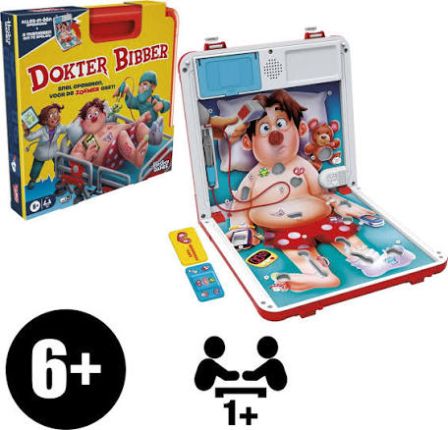 Hasbro Dokter Bibber – Vernieuwde Editie met 2 Spelmodi & Draagkoffer