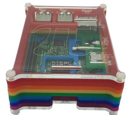 SOS Behuizing Regenboog voor Raspberry PI 3B(+)