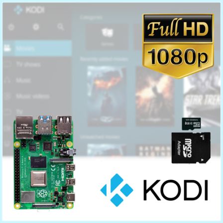 Kodi TV Box met Raspberry Pi 4 Model B 2GB / 4GB / 8GB