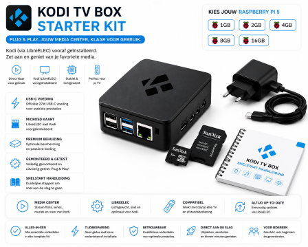 Kodi TV Box met Raspberry Pi 3B+