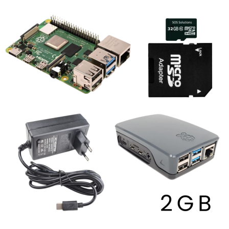 Raspberry Pi 4 Model B / 2GB Starter Kit compleet