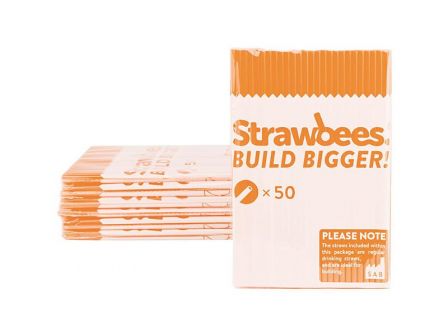 Strawbees Rietjes - Oranje (50 stuks)