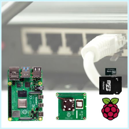 Raspberry Pi PoE (Power Over Ethernet) HAT Starter Kit met Raspberry Pi 4 2GB / 4GB / 8GB