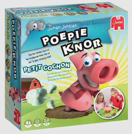Jumbo Poepie Knor! – Grappig Kinderspel met Geluid – 2-4 Spelers