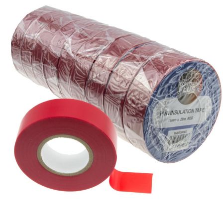 Isolatietape 19mm 20 meter lang ROOD