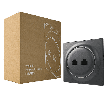 FIBARO Walli N Ethernet Outlet - Antraciet