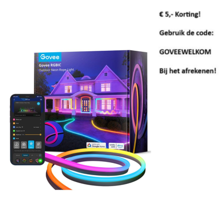 Govee RGBIC Outdoor Neon Rope Light (10m)